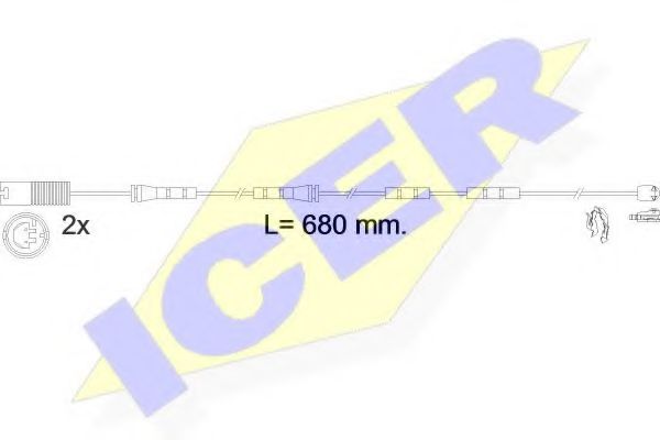 610606 E C ICER Warning Contact, brake pad wear