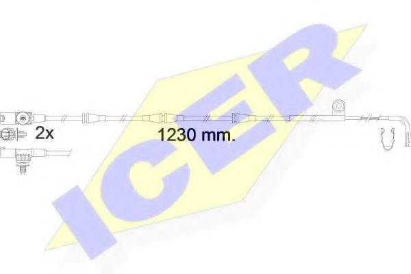 610616 E C ICER Warning Contact, brake pad wear