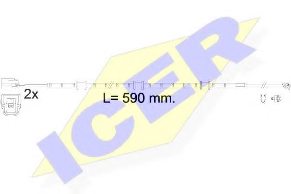 610619 E C ICER Warning Contact, brake pad wear