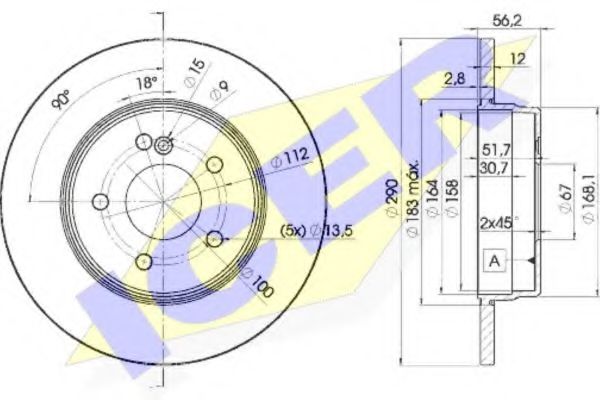 78BD1213-2 ICER Тормозная система Тормозной диск