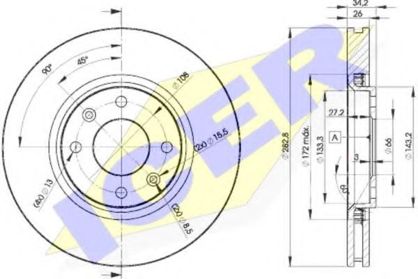 78BD4752-2 ICER Тормозная система Тормозной диск