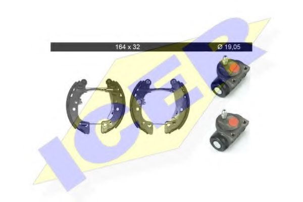 79KT0005 C ICER Brake System Brake Shoe Set