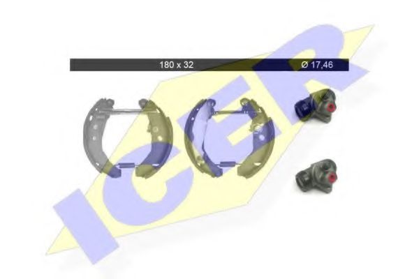 79KT0101 C ICER Brake System Brake Shoe Set
