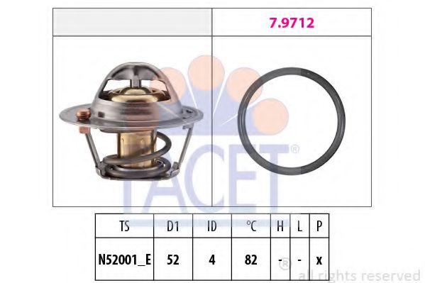 7.8725 FACET Cooling System Thermostat, coolant
