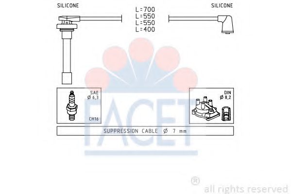 4.9711 FACET Ignition Cable Kit