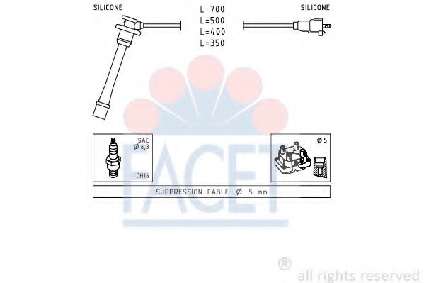 4.9792 FACET Ignition System Ignition Cable Kit