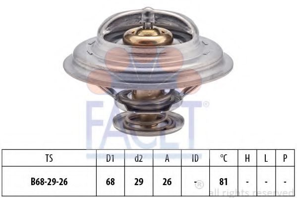 7.8250S FACET Cooling System Thermostat, coolant