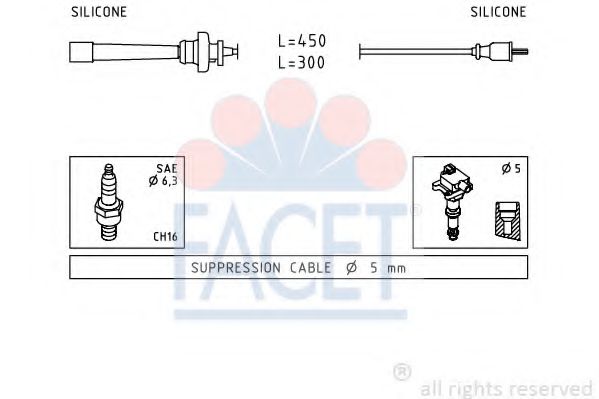 4.9764 FACET Ignition Cable Kit
