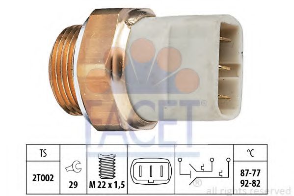 7.5626 FACET Cooling System Temperature Switch, radiator fan