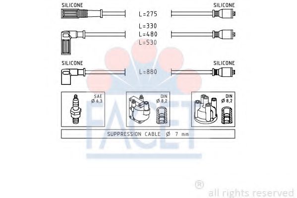4.8354 FACET Ignition Cable Kit