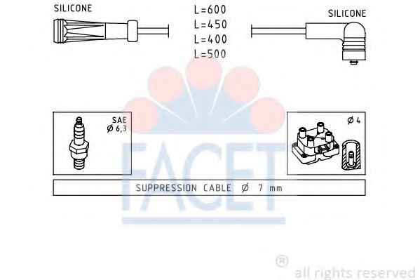 4.9447 FACET Ignition Cable Kit