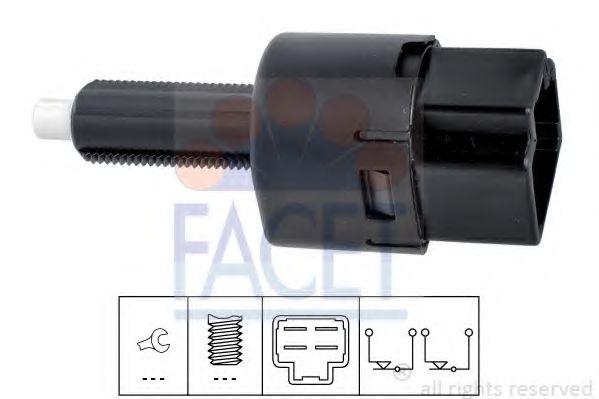 7.1202 FACET Brake Light Switch; Switch, clutch control (cruise control)