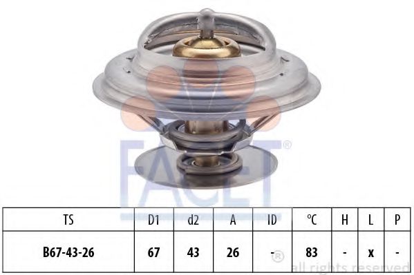 7.8625S FACET Cooling System Thermostat, coolant