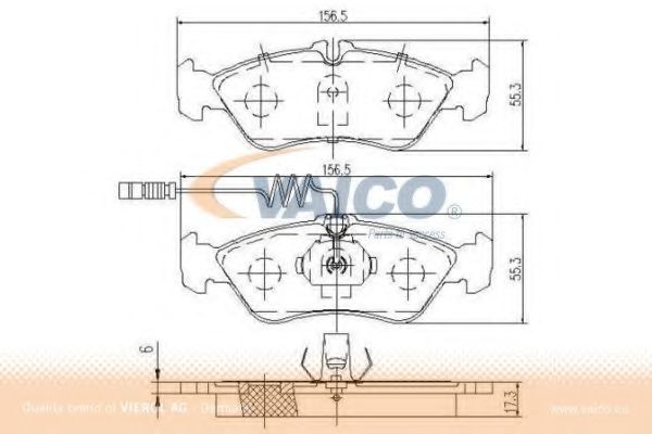 V30-8143-1 VAICO Brake Pad Set, disc brake