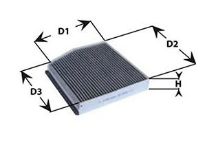 NC2132 CLEAN+FILTERS Heating / Ventilation Filter, interior air