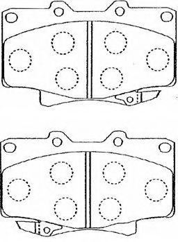 A1N023 AISIN Brake System Brake Pad Set, disc brake