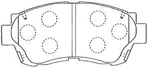 A1N041 AISIN Brake Pad Set, disc brake