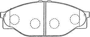 A1N049 AISIN Brake Pad Set, disc brake