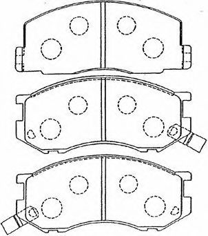 A1N078 AISIN Brake System Brake Pad Set, disc brake