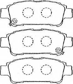 A2N069 AISIN Brake System Brake Pad Set, disc brake