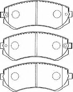 B1N018 AISIN Brake Pad Set, disc brake