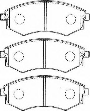 B1N021 AISIN Brake System Brake Pad Set, disc brake