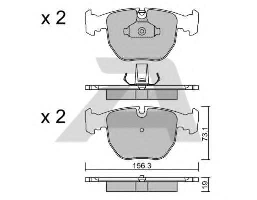 BPBM-1004 AISIN Brake System Brake Pad Set, disc brake