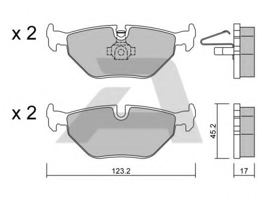 BPBM-2001 AISIN Brake Pad Set, disc brake
