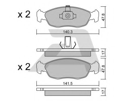 BPCI-1004 AISIN Brake System Brake Pad Set, disc brake