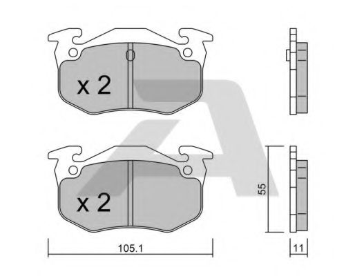 BPCI-2001 AISIN Brake Pad Set, disc brake
