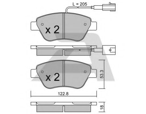 BPFI-1019 AISIN Brake Pad Set, disc brake