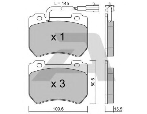 BPFI-1034 AISIN Brake Pad Set, disc brake