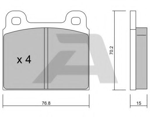 BPFI-1037 AISIN Brake Pad Set, disc brake