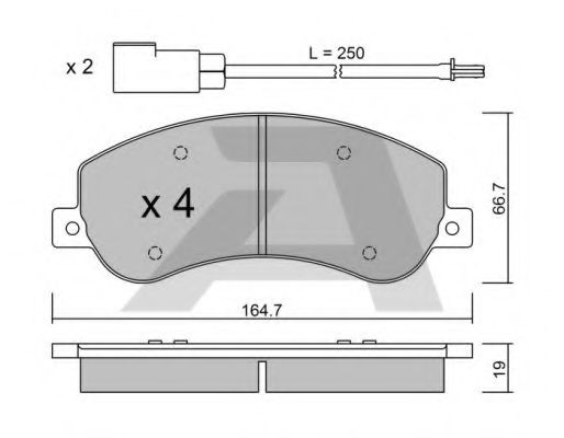 BPFO-1014 AISIN Brake System Brake Pad Set, disc brake