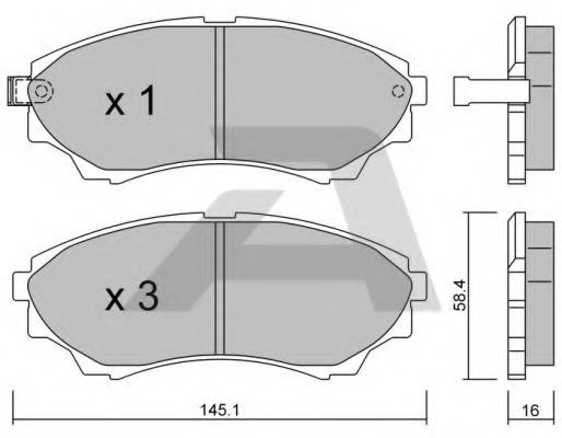 BPFO-1909 AISIN Brake Pad Set, disc brake