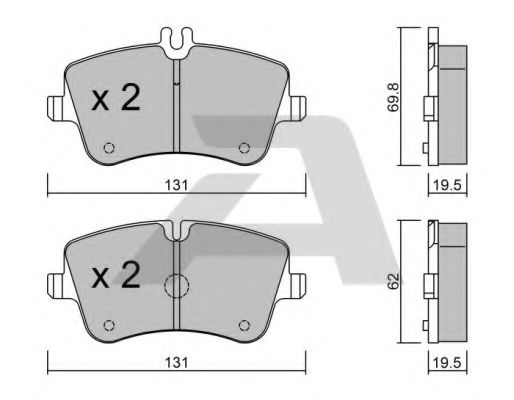 BPMB-1007 AISIN Brake Pad Set, disc brake
