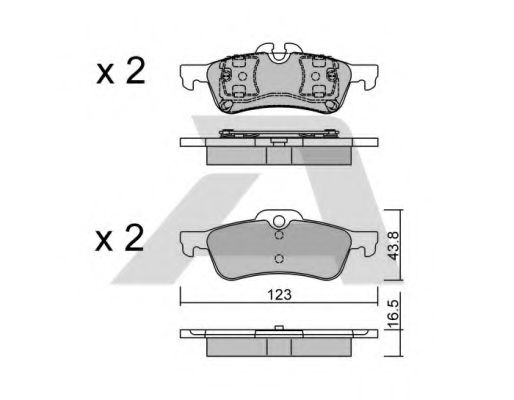 BPMB-2001 AISIN Brake System Brake Pad Set, disc brake