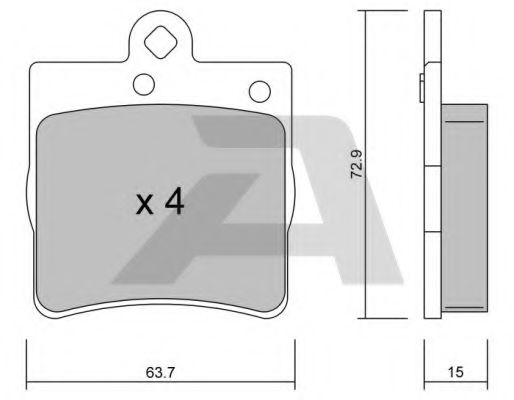 BPMB-2007 AISIN Brake Pad Set, disc brake