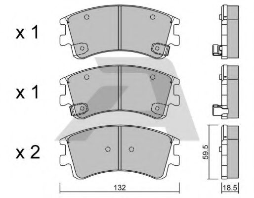 BPMZ-1001 AISIN Brake Pad Set, disc brake