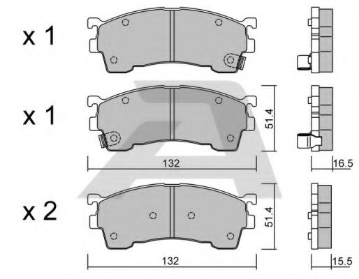 BPMZ-1003 AISIN Brake Pad Set, disc brake