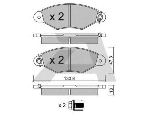 BPNI-1003 AISIN Brake Pad Set, disc brake