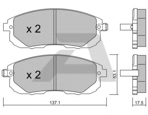 BPNI-1005 AISIN Brake Pad Set, disc brake