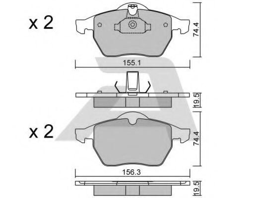 BPOP-1012 AISIN Brake Pad Set, disc brake