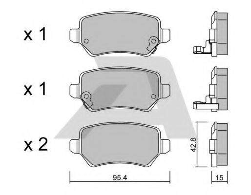 BPOP-2001 AISIN Brake System Brake Pad Set, disc brake