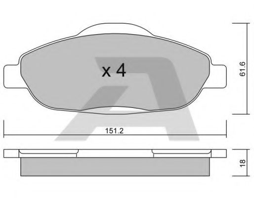BPPE-1001 AISIN Тормозная система Комплект тормозных колодок, дисковый тормоз