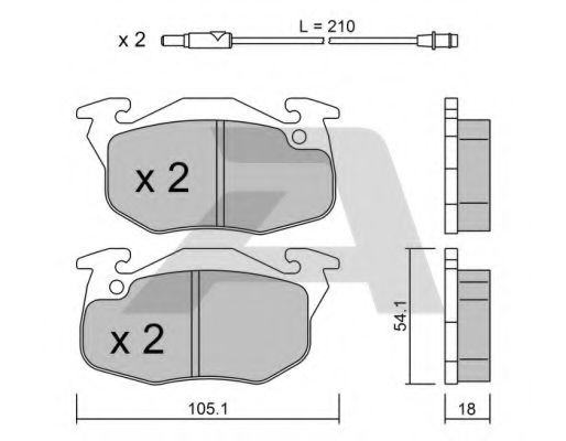 BPPE-1003 AISIN Brake System Brake Pad Set, disc brake