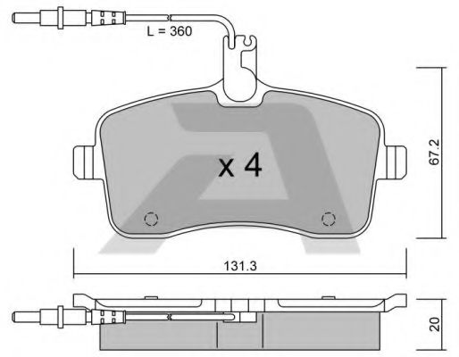BPPE-1009 AISIN Brake System Brake Pad Set, disc brake