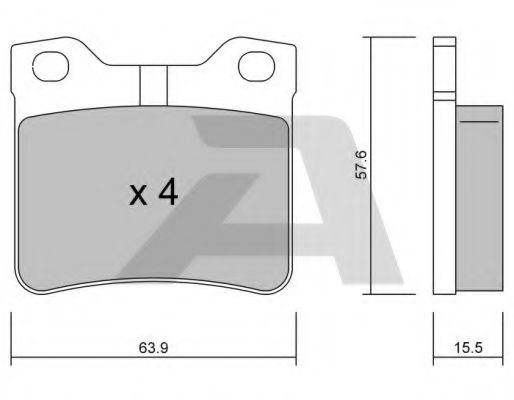 BPPE-2008 AISIN Brake Pad Set, disc brake