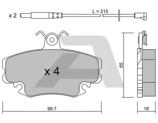 BPRE-1004 AISIN Brake Pad Set, disc brake