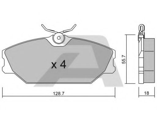 BPRE-1013 AISIN Brake Pad Set, disc brake